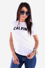 T-shirt SLIM VARSITY WHITE CALVIN KLEIN JEANS