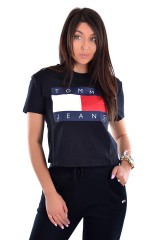 T-shirt TJW TOMMY FLAG TEE BLACK TOMMY JEANS