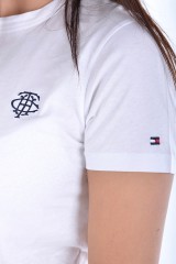 T-shirt TH ESSENTIAL EMBROIDERY TEE SS WHITE TOMMY HILFIGER