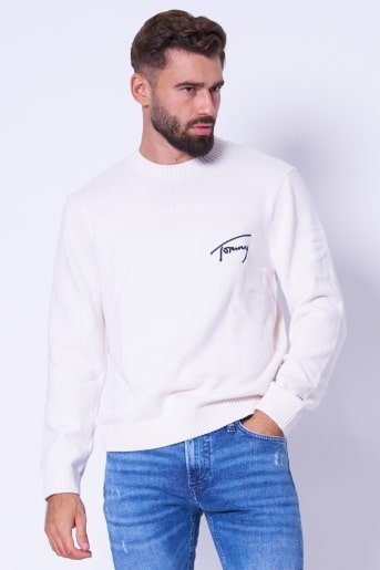 Sweter biały SIGNATURE TOMMY JEANS